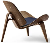 Lounge Chairs with Wood Legs 