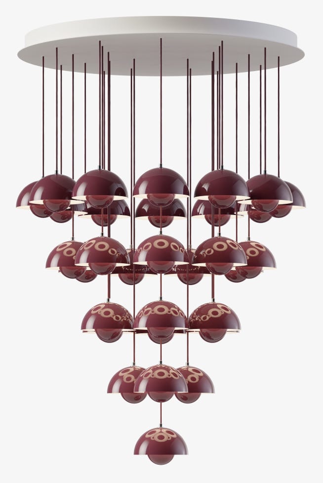 Chandelier Flowerpot &Tradition  Verner Panton, 1968 