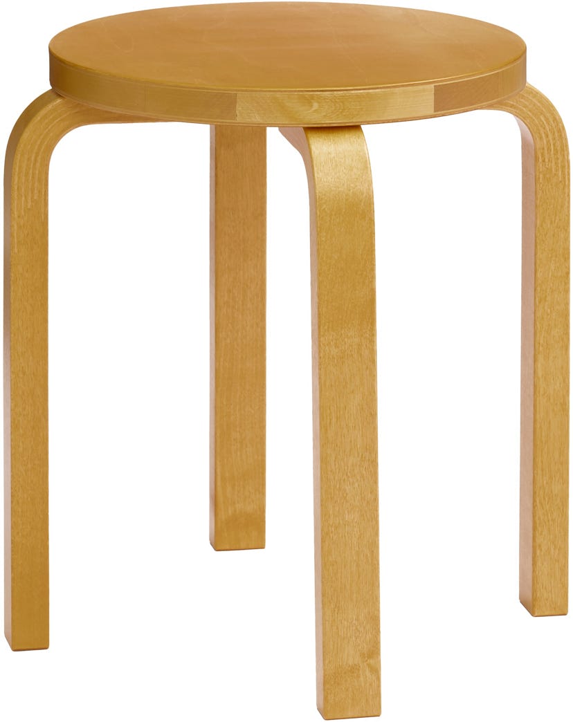 Stool E60 (4 legs) Alvar Aalto, 1933 – unupholstered seat 