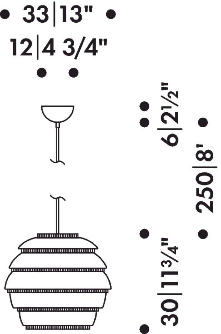 A331 « Beehive » pendant Alvar Aalto, 1953