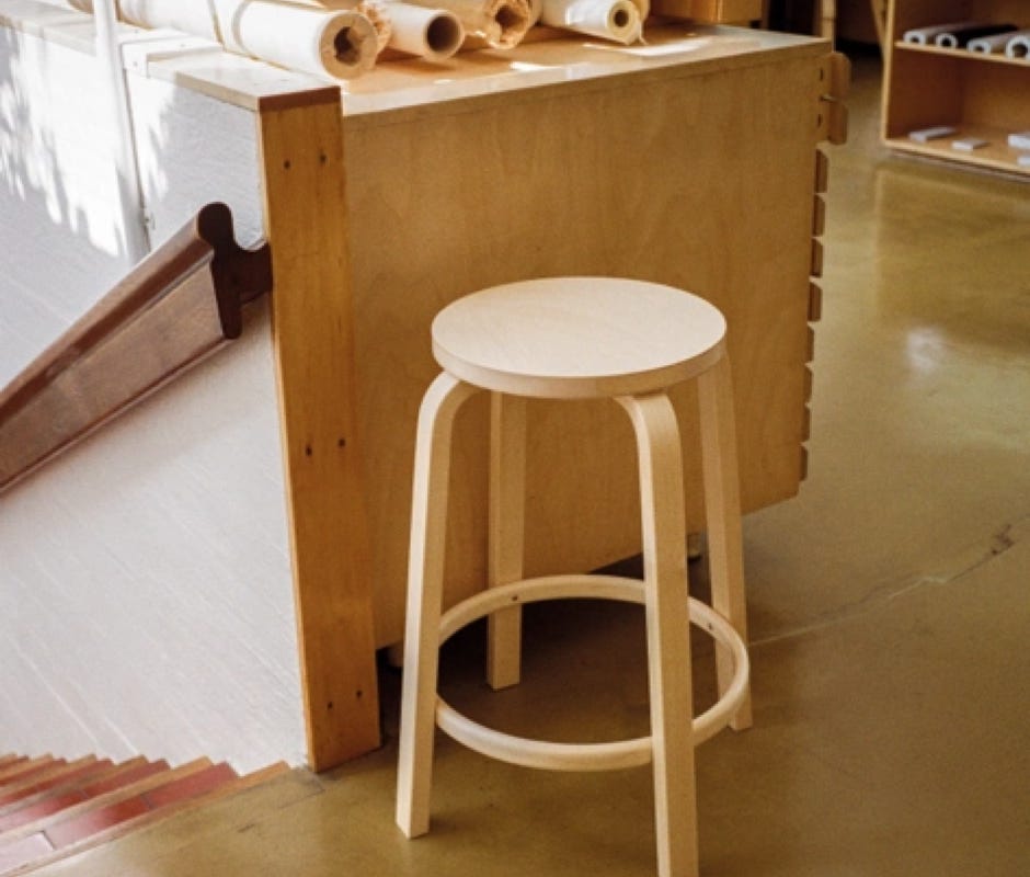 Tabouret Haut 64 Alvar Aalto, 1935 Artek