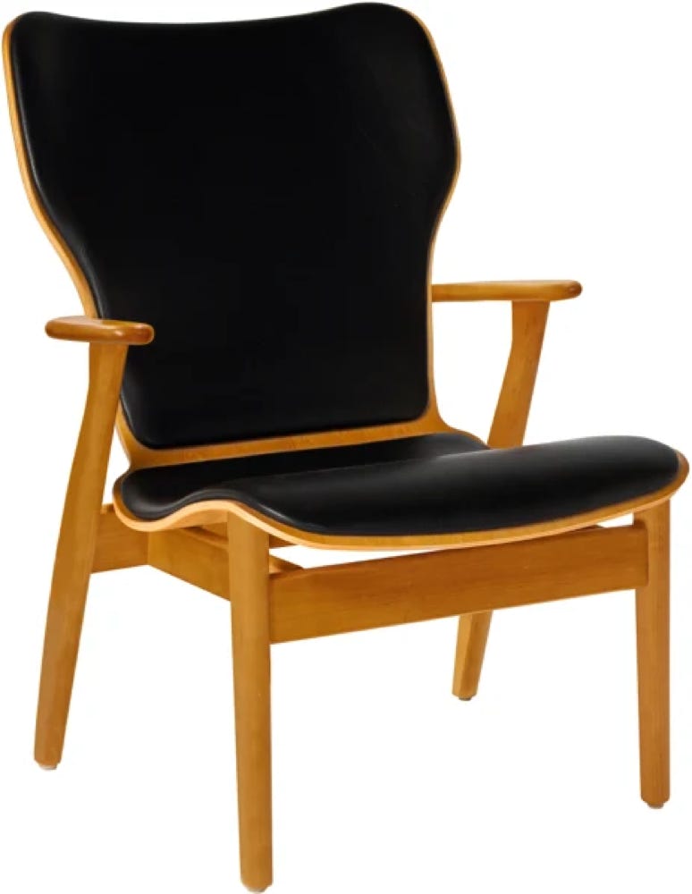 Fauteuil Domus Lounge Ilmari Tapiovaara, 1946 Artek