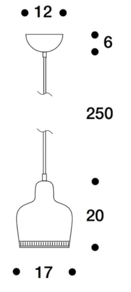 A330S Golden Bell suspension – applique  Alvar Aalto, 1937