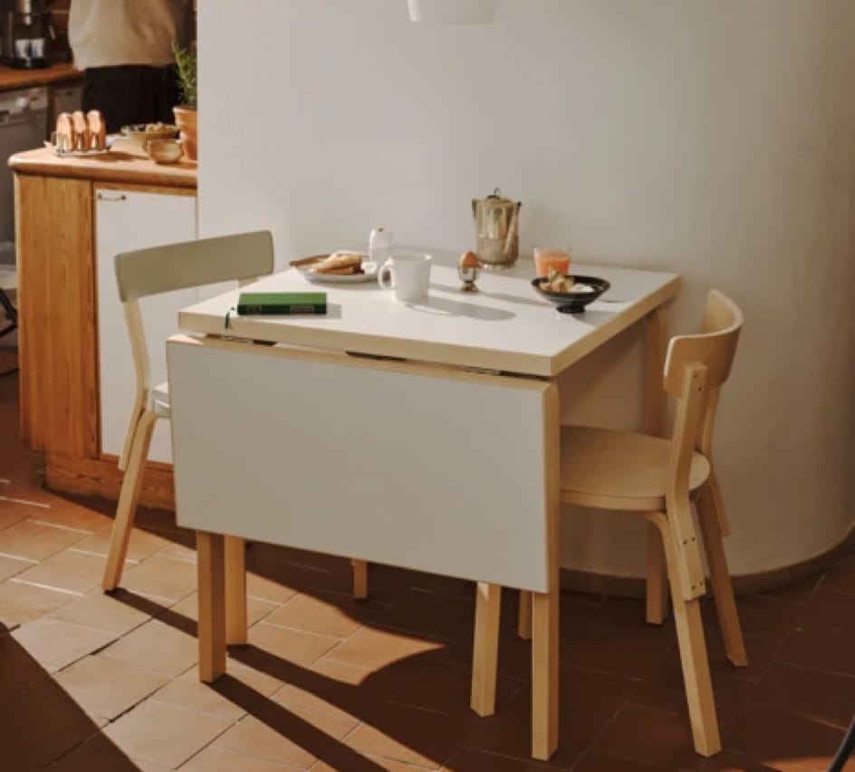 Table Aalto à rallonge Alvar Aalto, 1933 – Artek