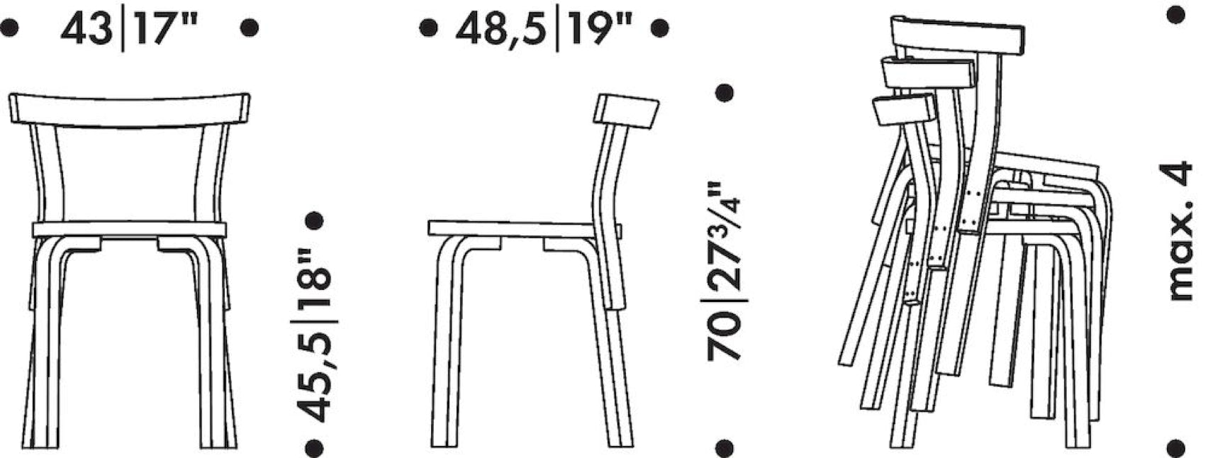 Chaise 68 Alvar Aalto, 1935 