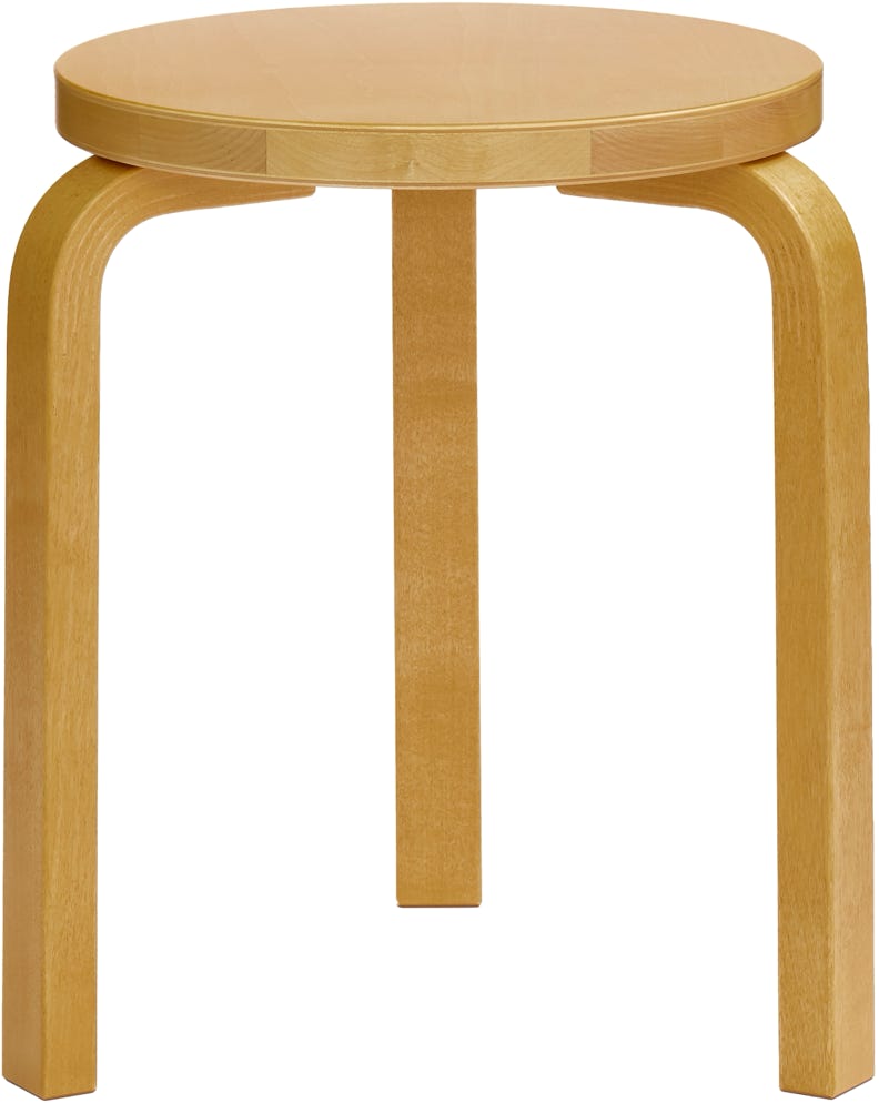 Tabouret 60 (3 pieds) Alvar Aalto, 1933 – Stool 60 collection continue – assise non rembourrée 