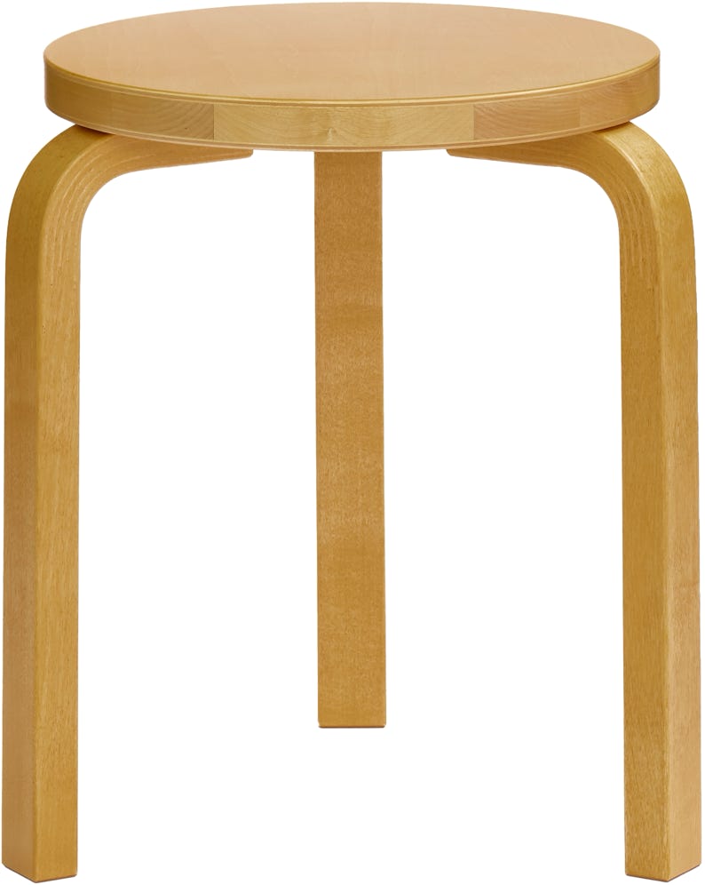 STOOL 60 3 legs Alvar Aalto, 1933 – unupholstered seat 