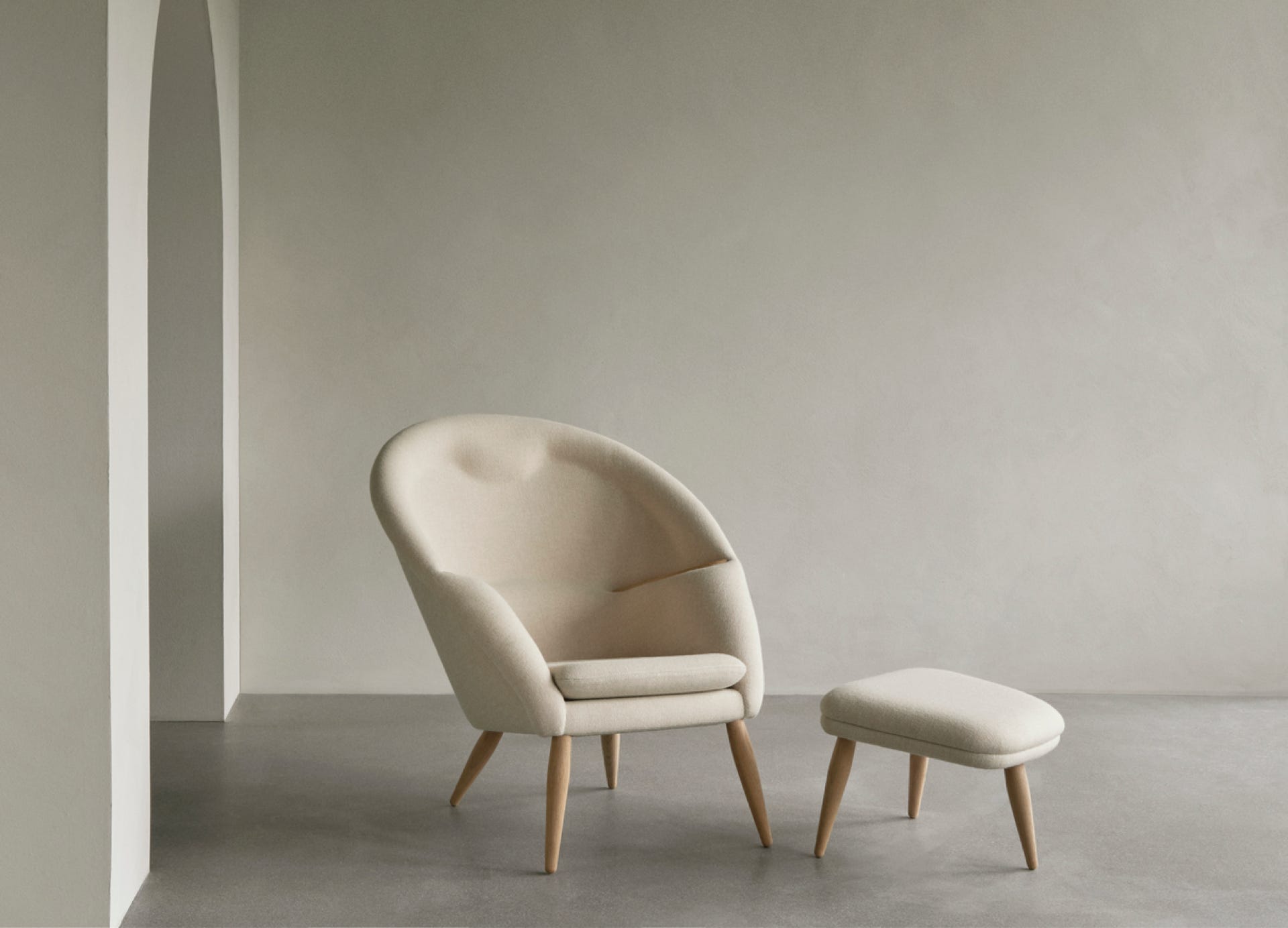 Fauteuil et Ottoman Oda Arnold Madsen, 1956