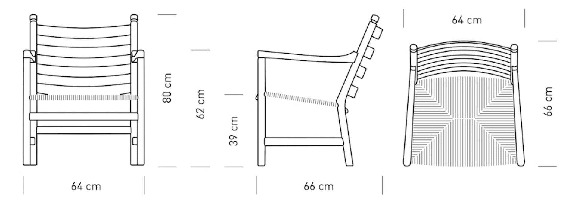 CH44 Chair & CH53 Stool Carl Hansen & Søn  Hans Wegner, 1965