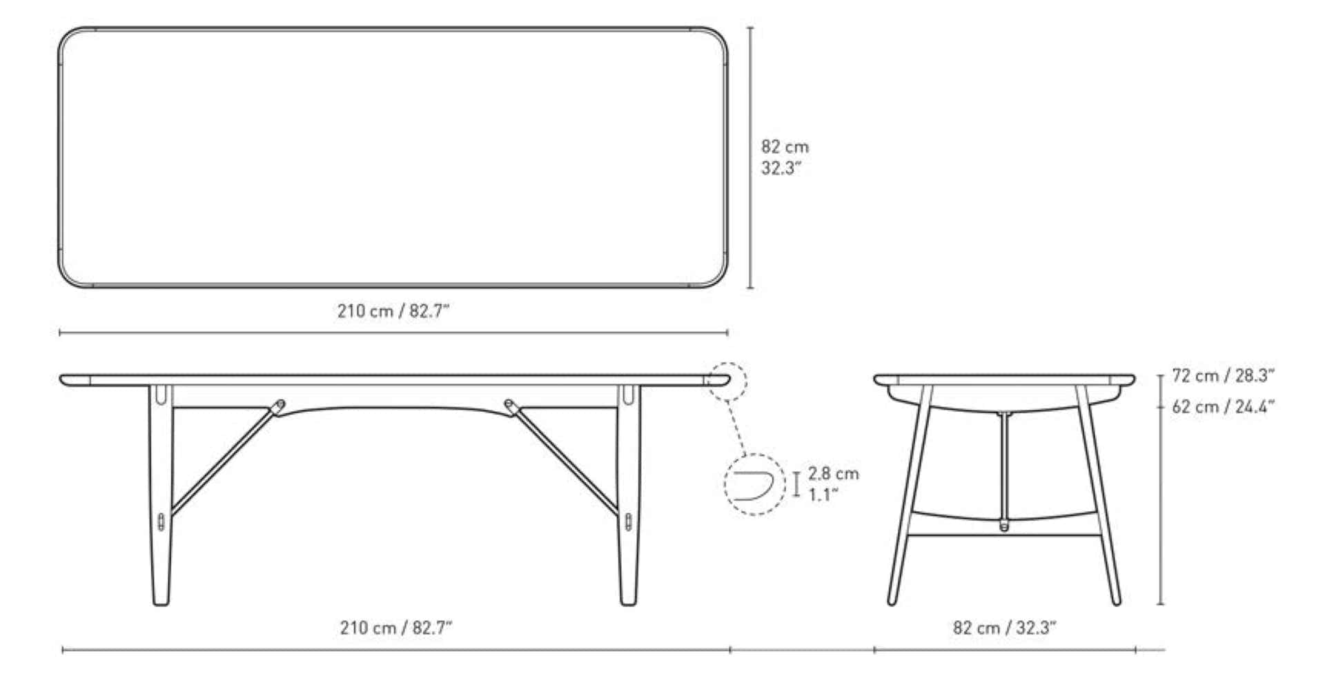 Table Hunting BM1160   Carl Hansen & Søn  Børge Mogensen, 1950