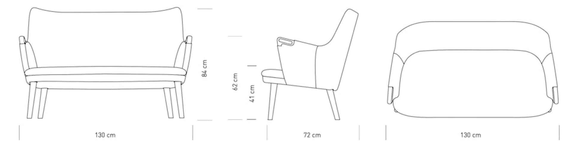 CH71 Chair & CH72 Sofa Carl Hansen & Søn  Hans Wegner, 1952