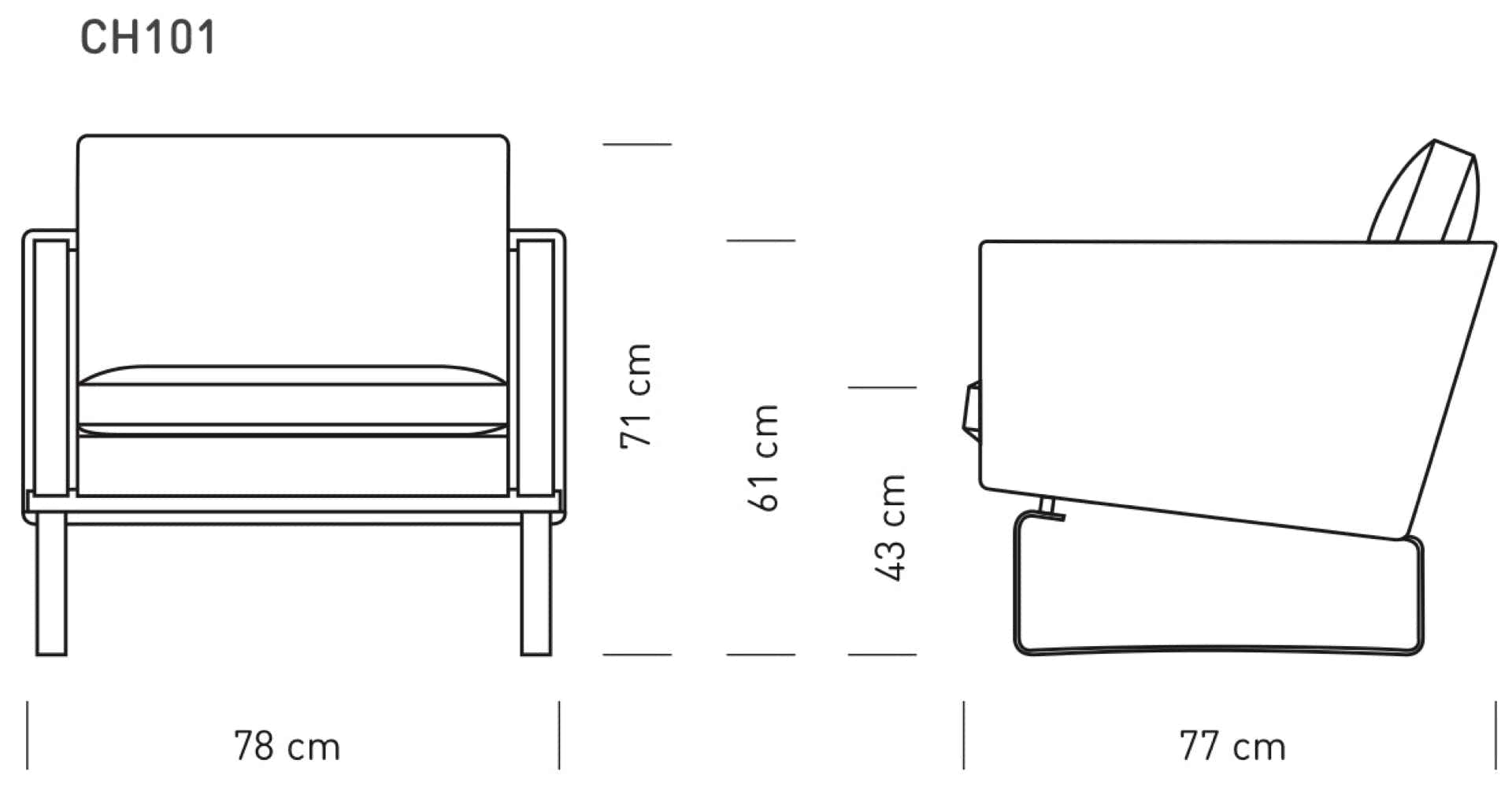 CH101 Chair  Carl Hansen & Søn  Hans Wegner, 1970