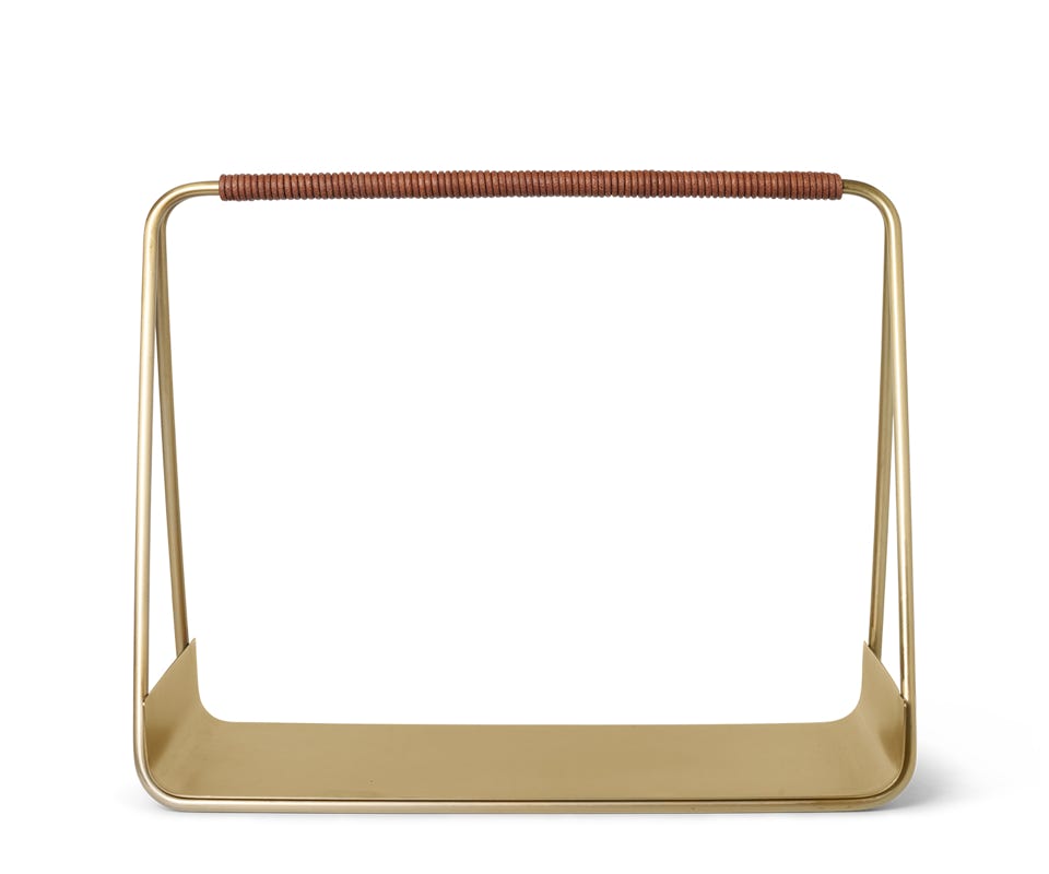 Wood basket Port brass– Ferm Living