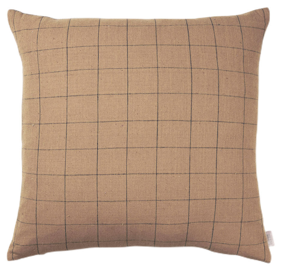 housses de coussin Brown Cotton 