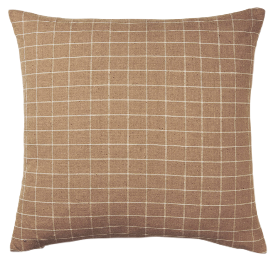 housses de coussin Brown Cotton 