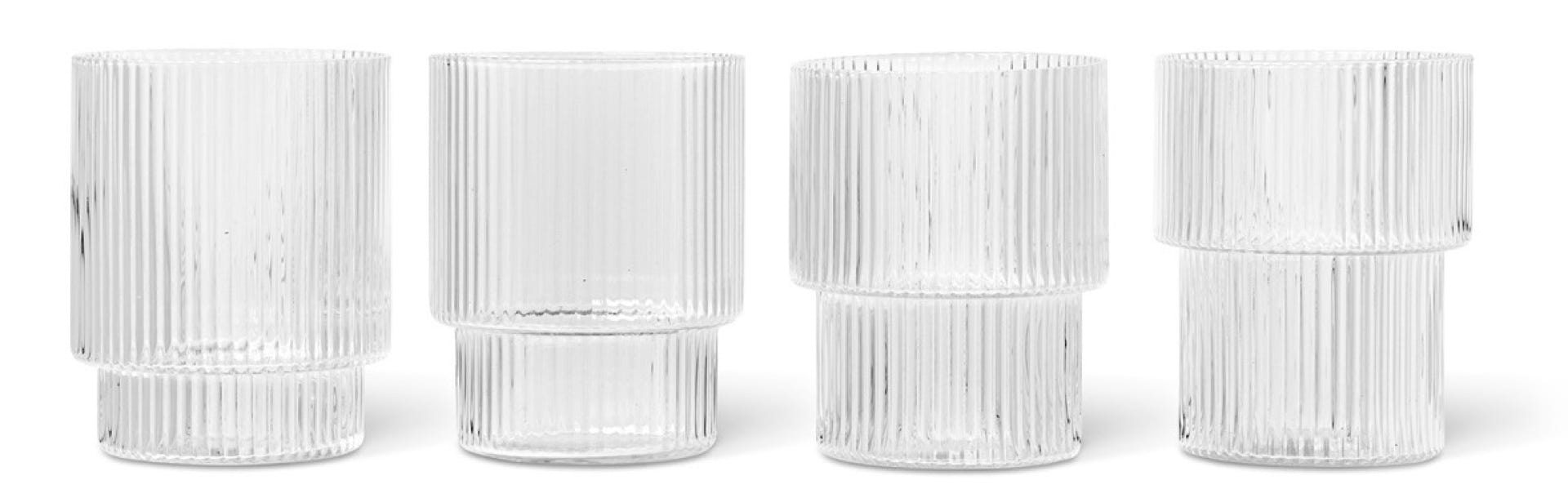 verres et carafe Ripple transparents