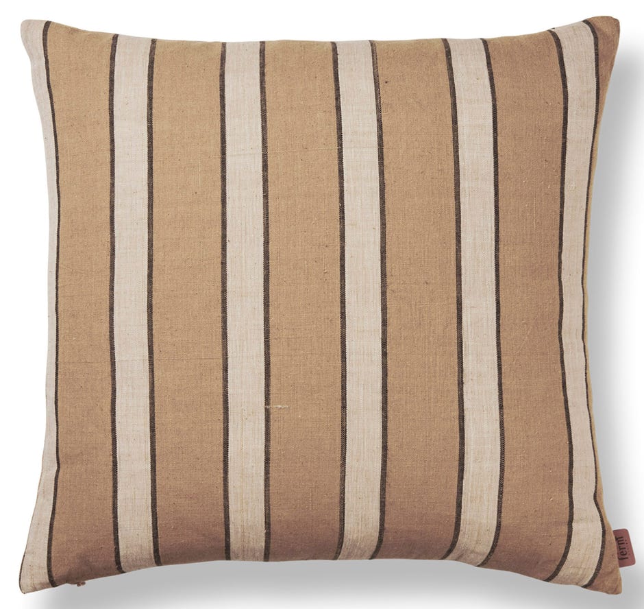 housses de coussin Brown Cotton 