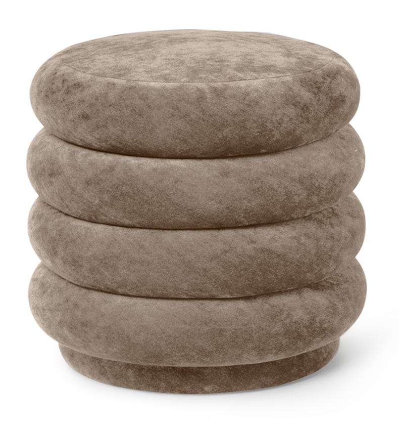 Faded Velvet & Tonus Pouf