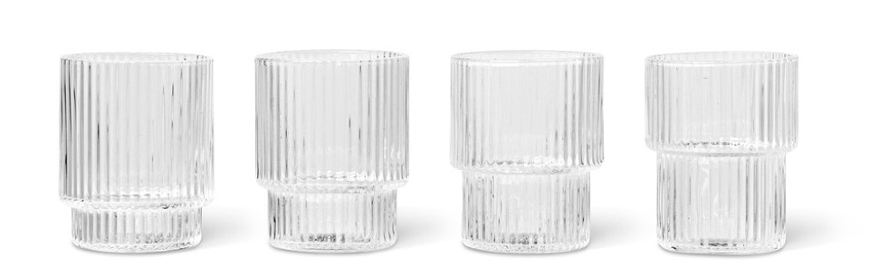 verres et carafe Ripple transparents