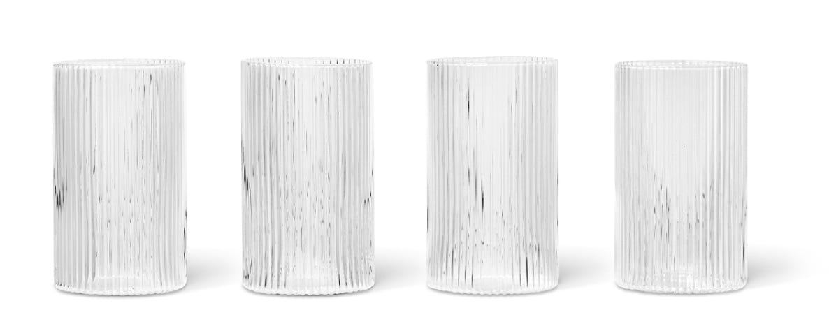 verres et carafe Ripple transparents