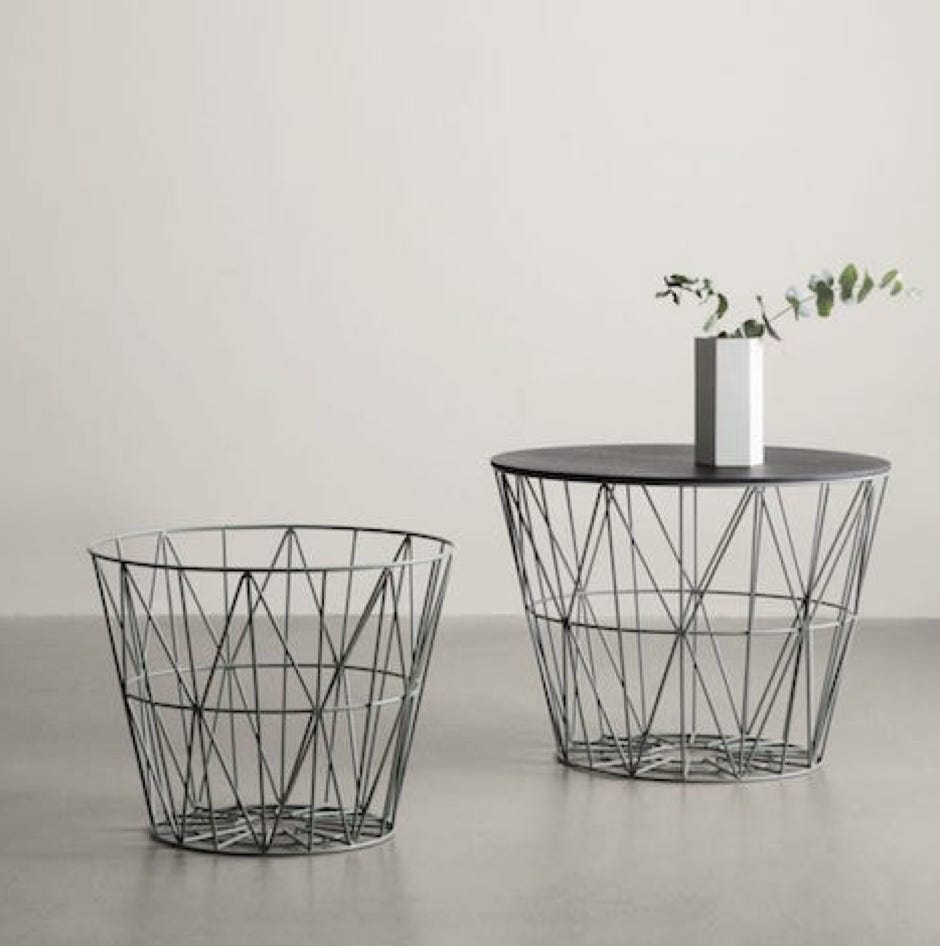 WIRE  basket - side table  