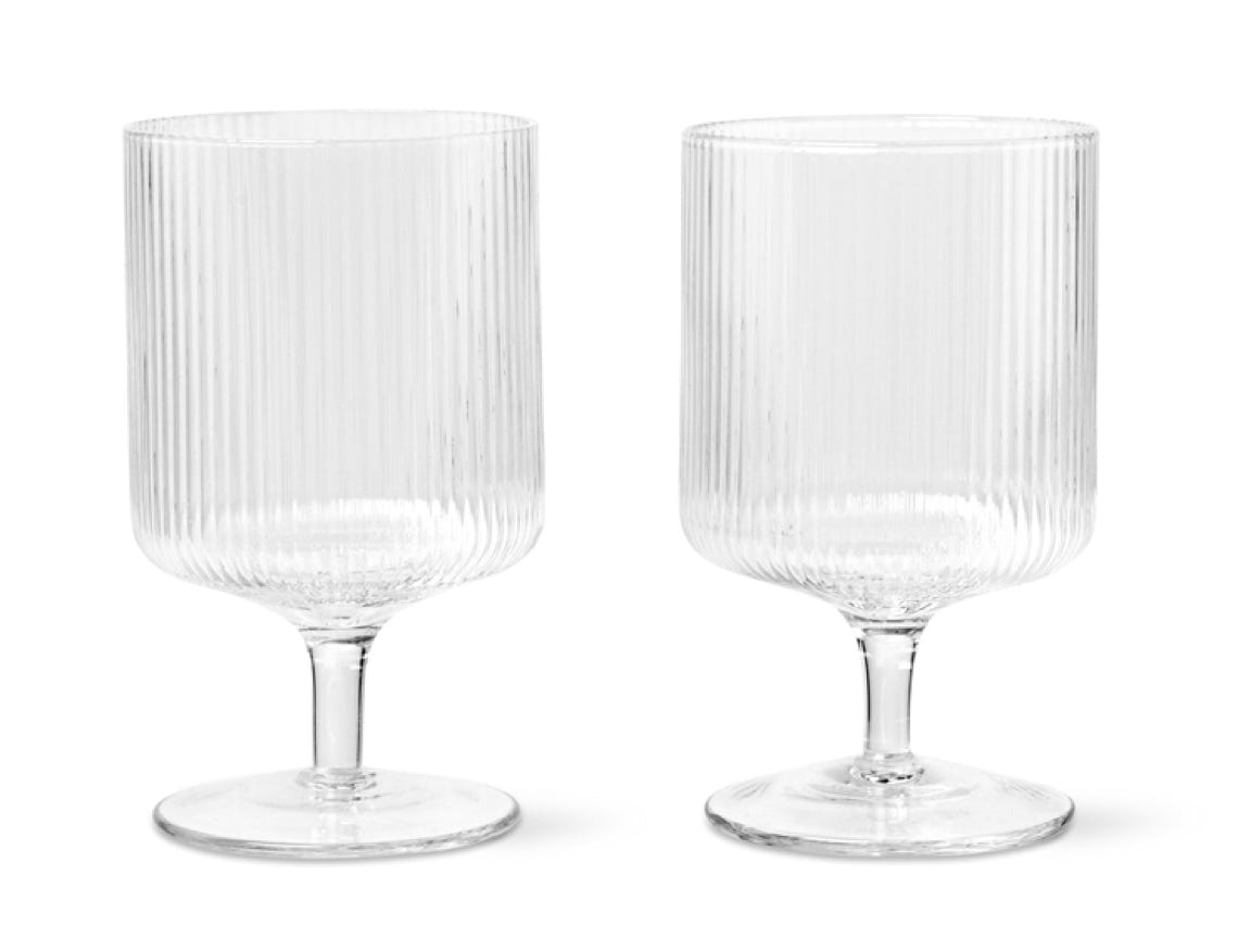 verres et carafe Ripple transparents