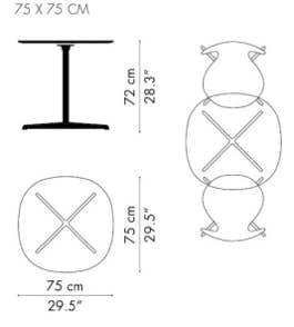 Circular et Supercircular  Table Fritz Hansen – Hein, Mathsson,  Jacobsen, 1968 