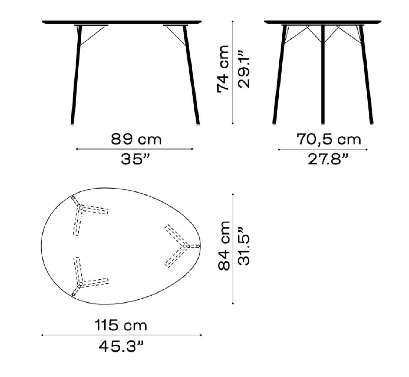 Egg Table Fritz Hansen – Arne Jacobsen, 1952 