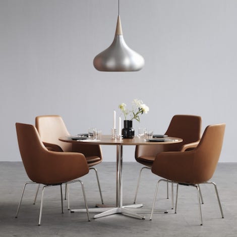 Circular & Supercircular  Fritz Hansen Table – Hein, Mathsson,  Jacobsen, 1968 