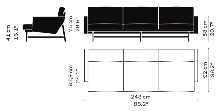 Lissoni sofa & chair Fritz Hansen – Piero Lissoni