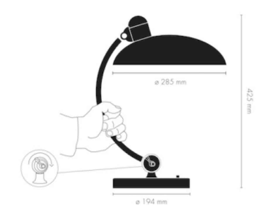 6556-T & 6631-T Luxus Fritz Hansen Kaiser Idell lamp – Christian Dell, 1931