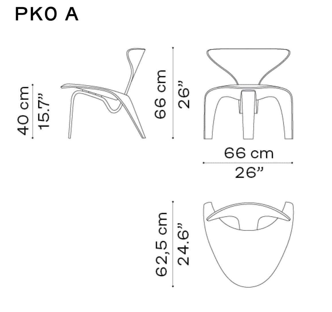 PK0A chair & PK60 table Fritz Hansen – Poul Kjærholm, 1952 