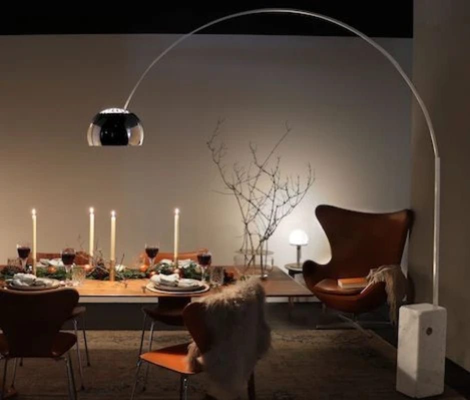 lampadaire Arco design Achille & Pier Giacomo Castiglioni, 1962 Flos