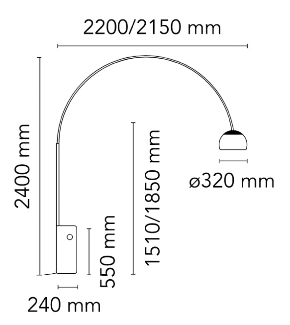  Lampadaire ARCO Achille & Pier Giacomo Castiglioni, 1962