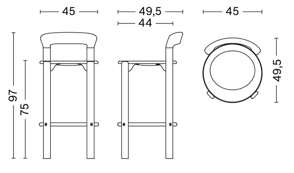 REY Tables – Chairs – Stools Bruno Rey, 1971