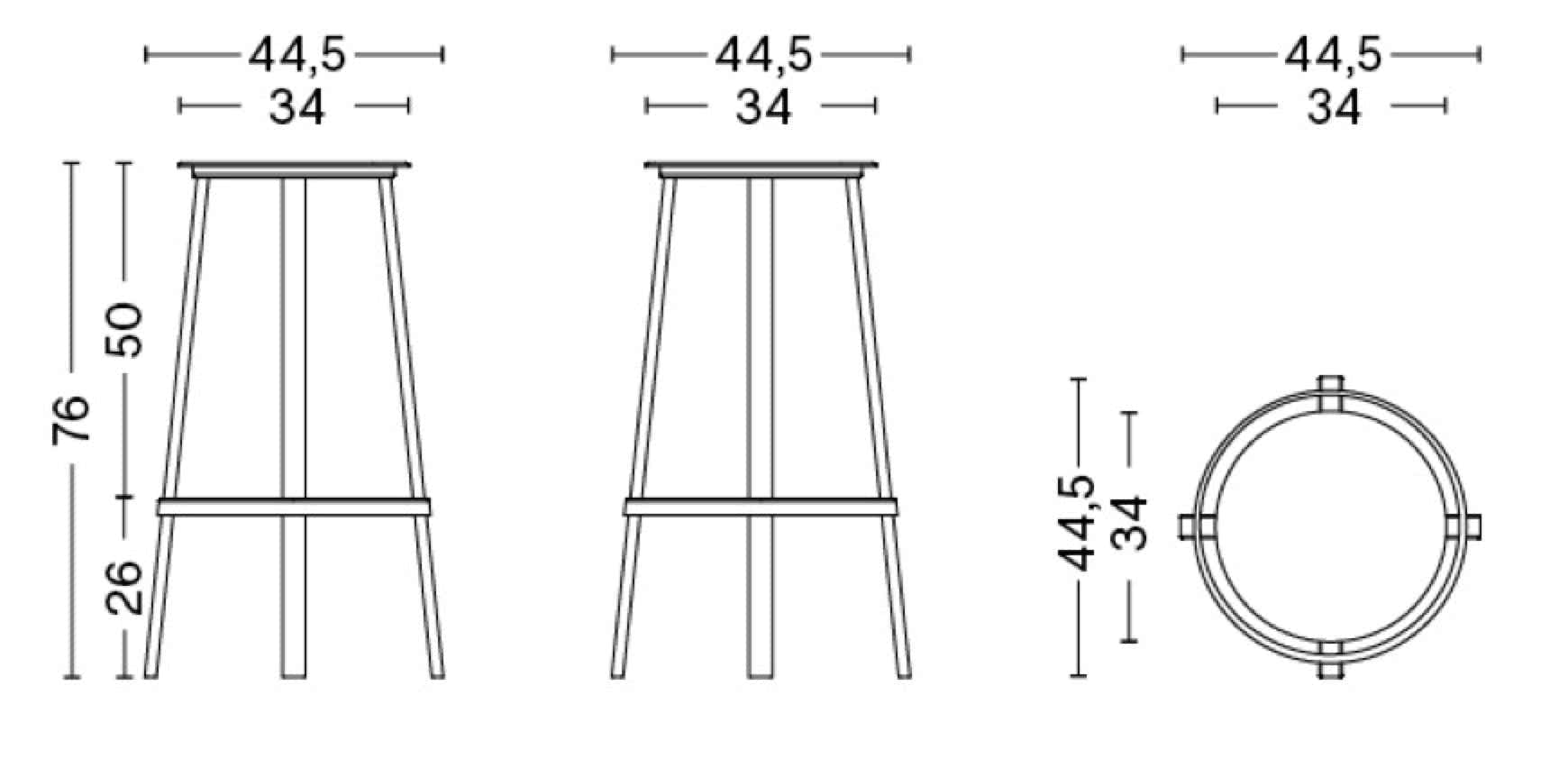 REVOLVER table, swivel stool & barstool  Leon Ransmeier 