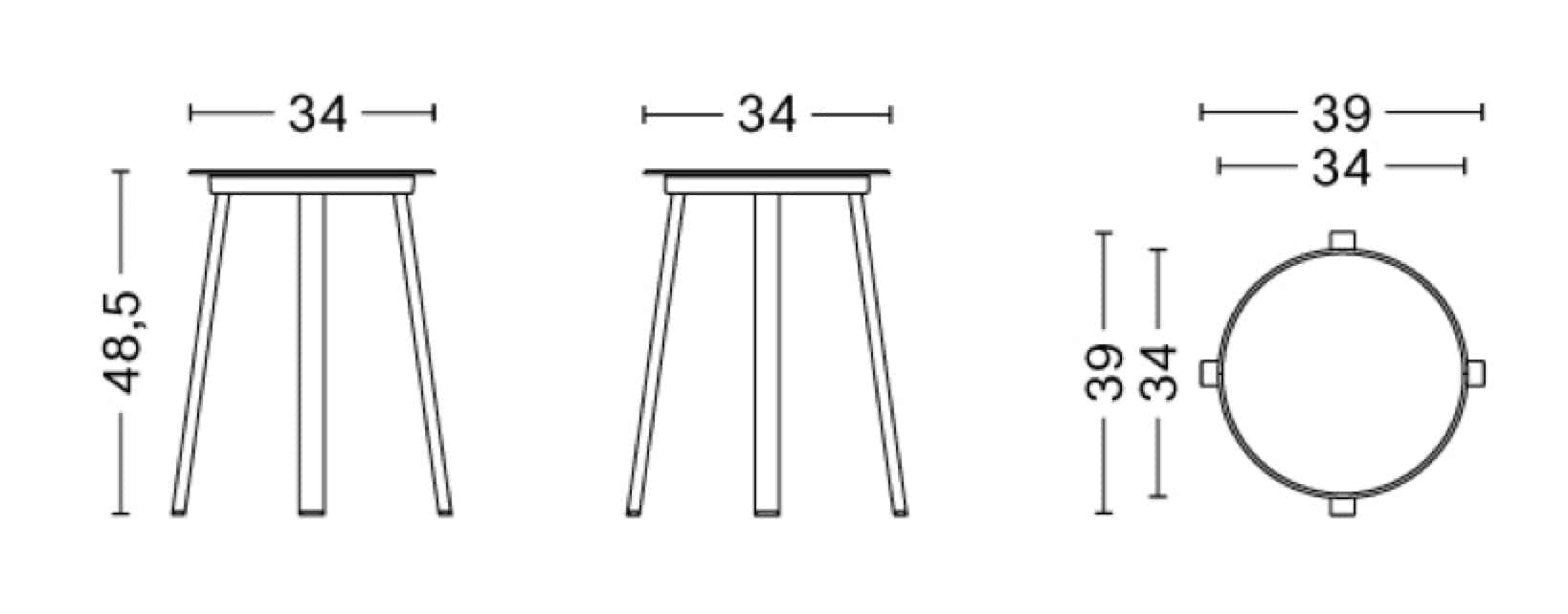 REVOLVER table, swivel stool & barstool  Leon Ransmeier 