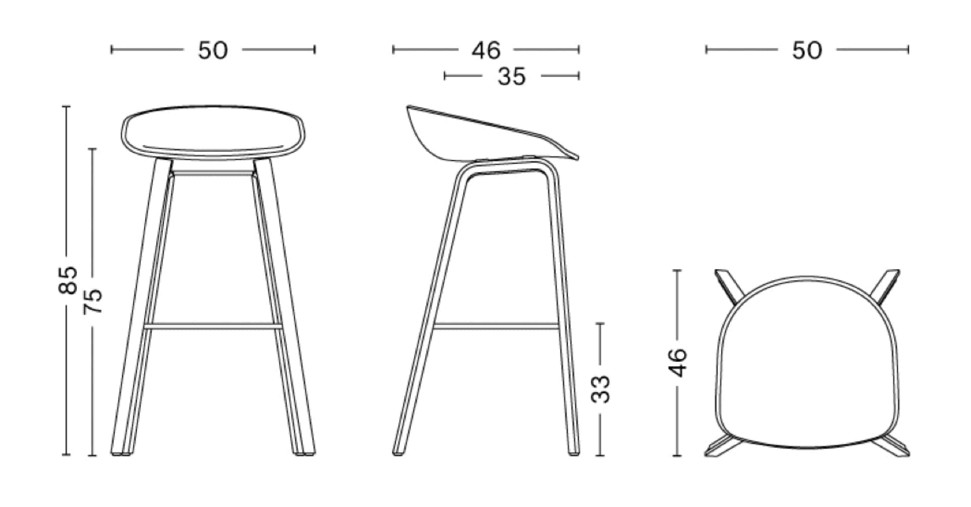 AAS32 / AAS33 BAR STOOL  wood legs 