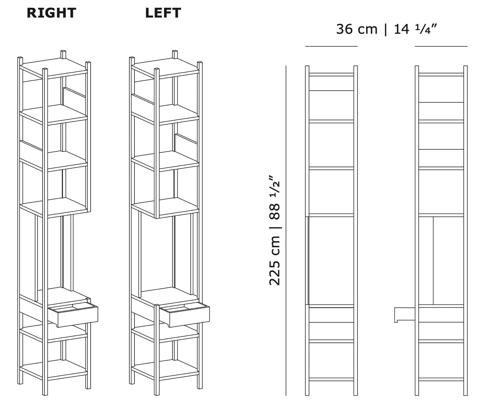 Étagère LUNGANGOLO  Achille Castiglioni, 1991