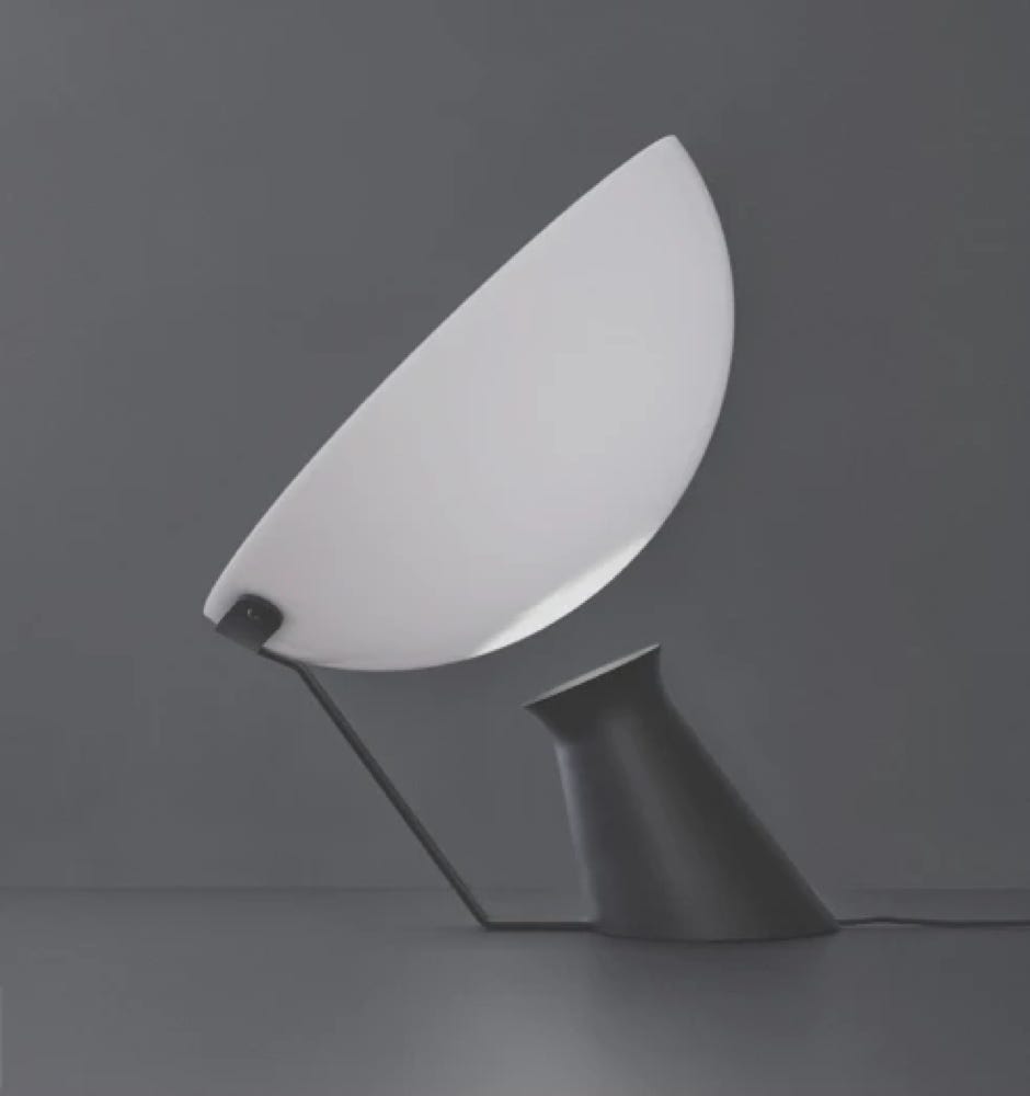 Lampe Aida Angelo Mangiarotti, 1988 Karakter