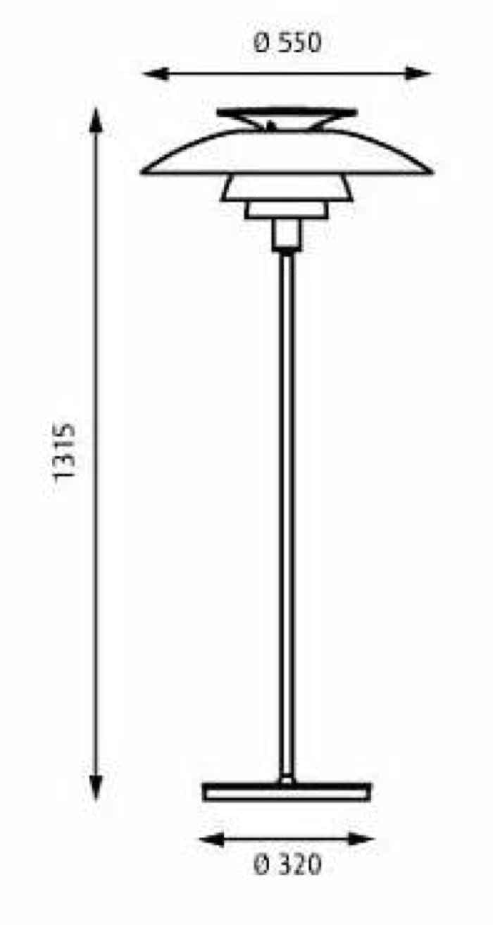 Lampadaire PH80 Louis Poulsen – Poul Henningsen