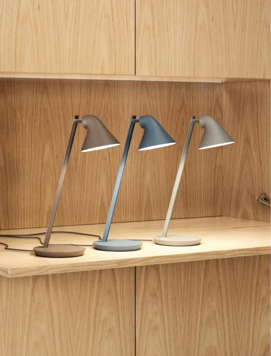 louis poulsen NJP LED table lamp with base and dimmer