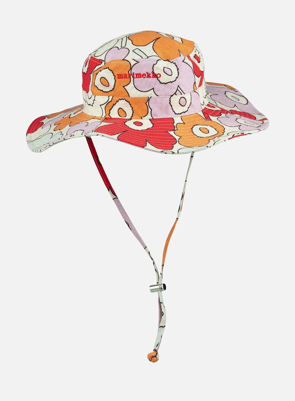 Marimekko Muutos Piirto Unikko 837 hat - unbleached cotton