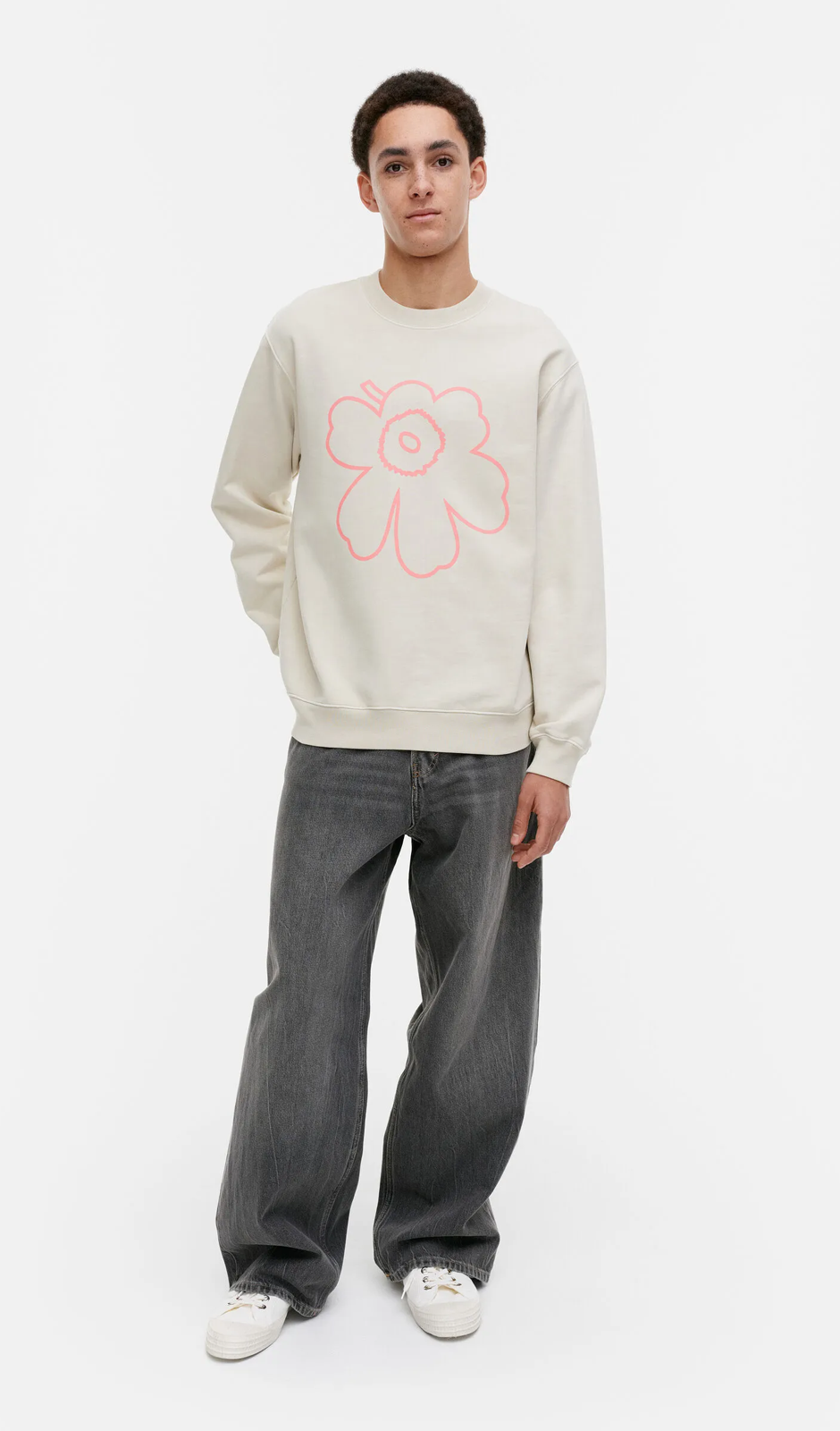 Loisto Piirto Unikko Placement sweatshirt – organic cotton French terry