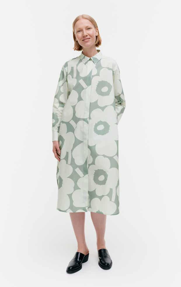 Runoelma Unikko shirt dress – organic cotton poplin