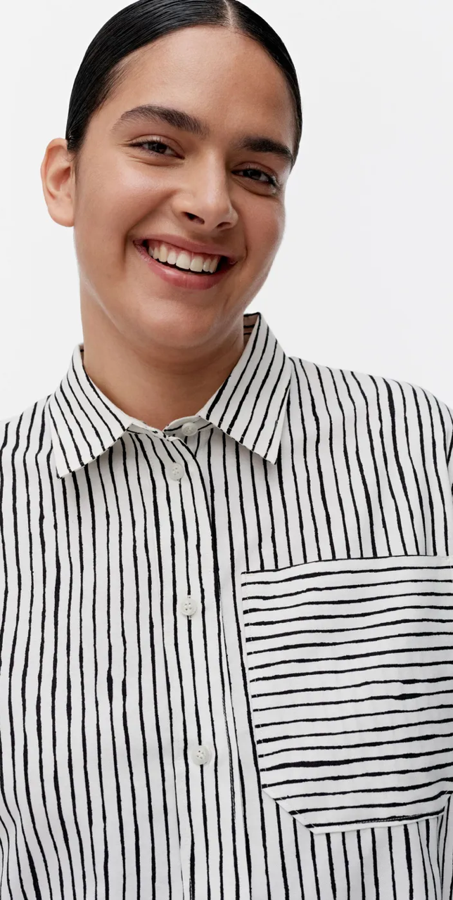 Marimekko Profiili Aita shirt - 191 - Organic cotton chambray