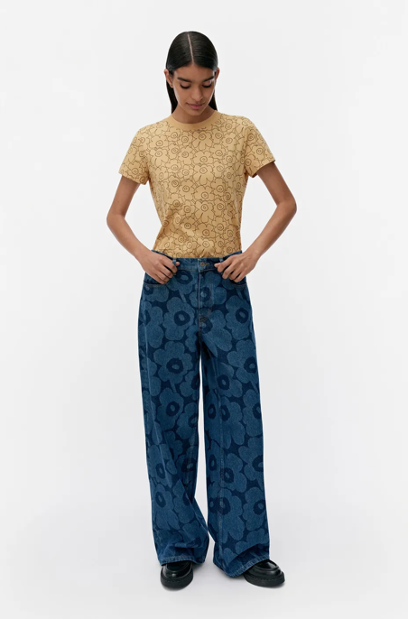 Marimekko Maridenim Loose Unikko jeans – 550 - non-stretch cotton denim