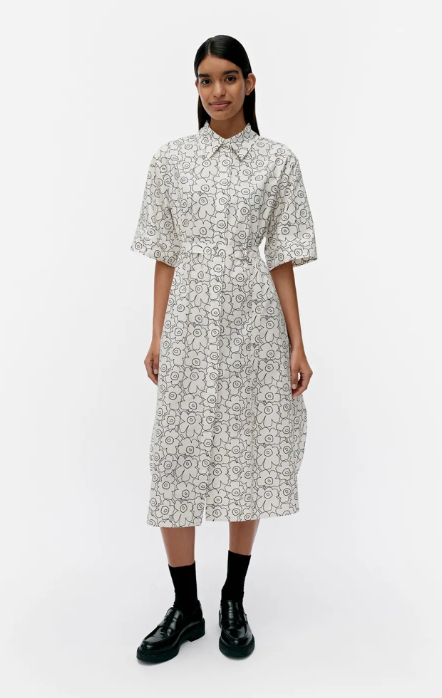 Marimekko Nila Piirto Unikko shirt – 119 - organic cotton poplin