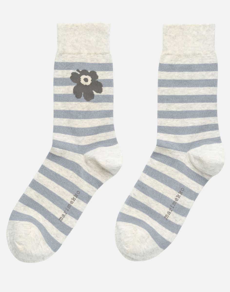 Kasvaa Tasaraita Unikko socks – cotton blend