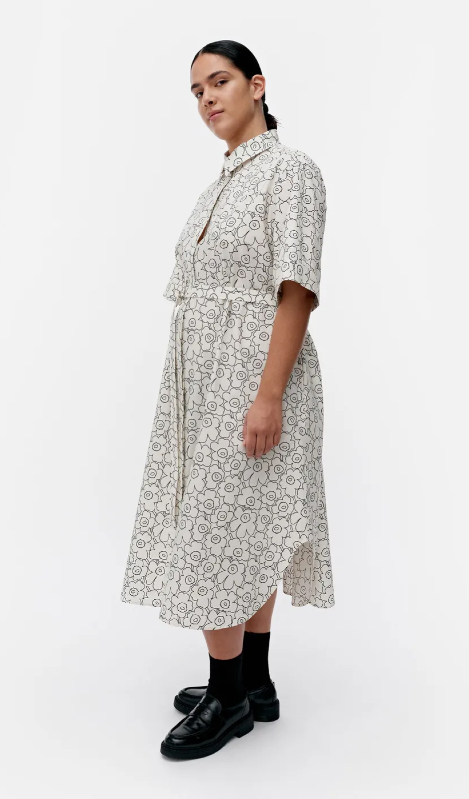 Marimekko Popliini Piirto Unikko dress – 119 - organic cotton poplin